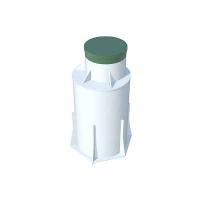 Круглый пластиковый кессон ТОПОЛ-ЭКО К-1 удлиненный (муфта 120-130)